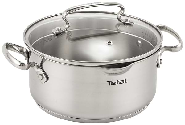 Фото - Набір посуду Tefal G732SA55 Duetto+ 10 пр. со сковородой (кастр. 6,0/5,0/2,5/1,5 л., ковш 1,5 л б/кр, сковорода 26 см)
