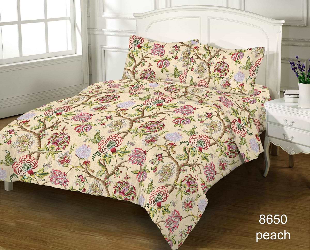 Комплект постельного белья Zastelli 8650 Peach бязь GOLD USA 145х210 Бежевый (17111)