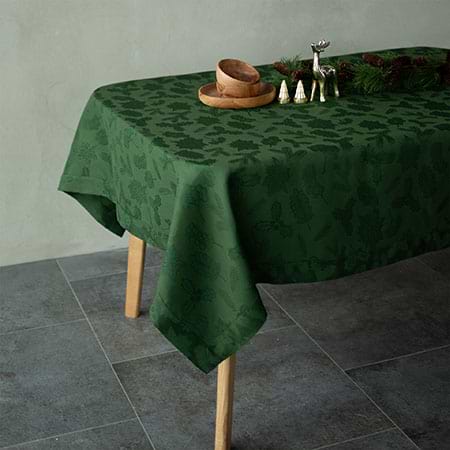 Скатертина прямокутна Едельвіка Різдво зелена 180х150 (340-24/00) - Фото 1