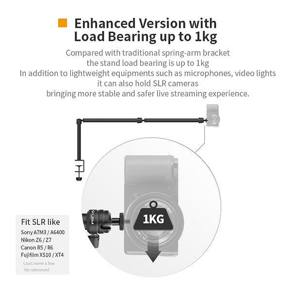 Фото - Штатив Ulanzi Vijim Desktop Flexible Arm/Light Stand(Three-Stages) (UV-2666 LS08)