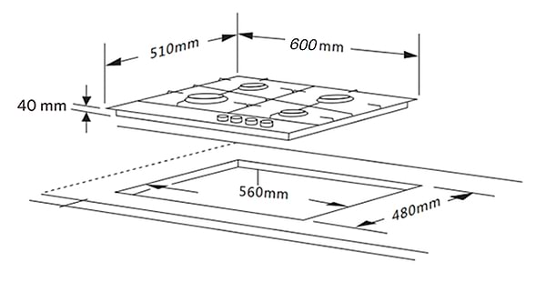 Фото - Варильна поверхня газова Interline SGV 584 MCH BA