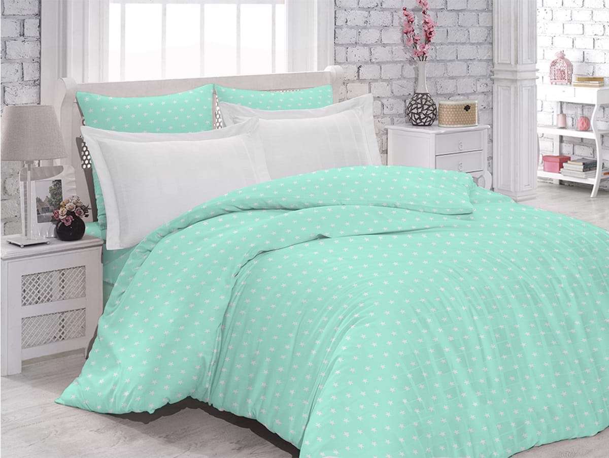 Комплект постільної білизни Zastelli 58 поплін 145х210 Зелений (17179)