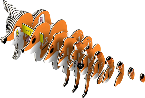 Фото - 3D пазли EUGY Зоопарк: Червона лисиця (XEG-072)