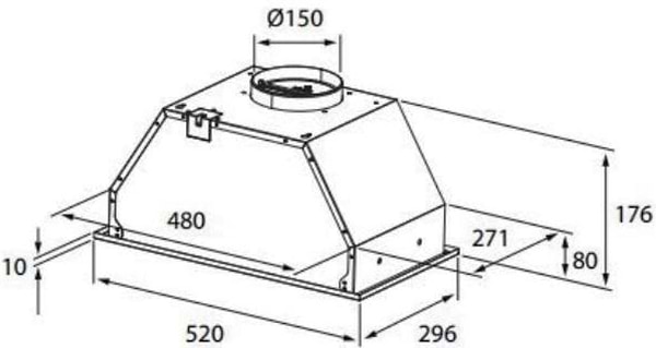 Фото - Витяжка вбудована Interline BLOW S IX A/60/PB
