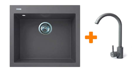 Мийка кухонна+змішувач+дозатор Adamant Anila Avena (182496900306)