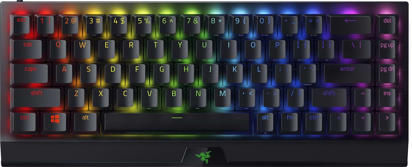 Клавиатура беспроводная игровая Razer BlackWidow V3 Mini Hyperspeed, Yellow Switch RU (RZ03-03890700-R3R1) - Фото 1
