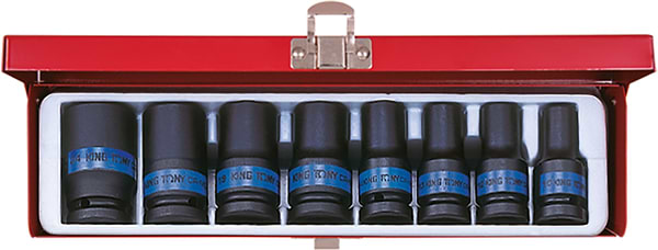 Фото - Набор торцевых головок KING TONY 1/2" 10 - 24 мм 8 шт. (4413MP)