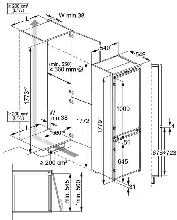 Фото - Холодильник вбудований AEG TSC7G181ES