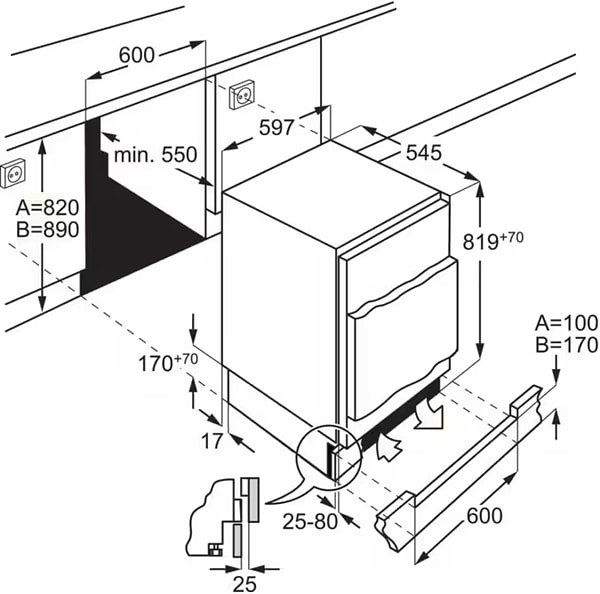 Фото - Холодильник вбудований AEG OSF6I82EF