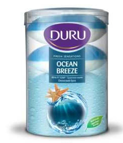 Твердое мыло Duru Fresh Sensations Океанский бриз 4х100 г (8690506517977)