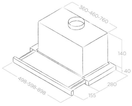 Фото - Витяжка вбудована Elica TT14 STD WH/A/50