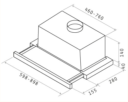 Фото - Вытяжка встраиваемая Elica TT14 STD WH/A/60