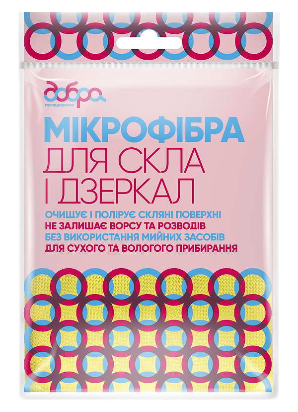 Фото - Салфетка бытовая Добра господарочка для стекла 1 шт. (4820086520355)