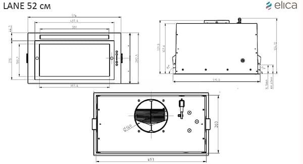 Фото - Витяжка вбудована Elica ENTER IX/A/52