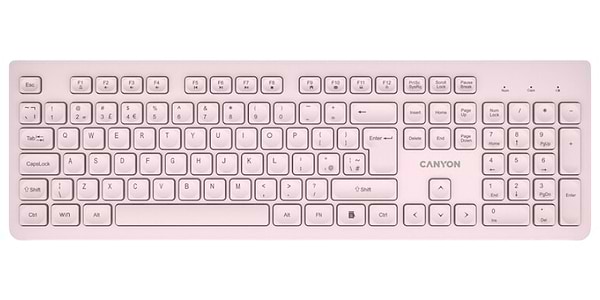 Фото - Клавіатура бездротова Canyon HKB-W01 Wireless Silent EN/UA Beige (CNS-HKBW01BG)