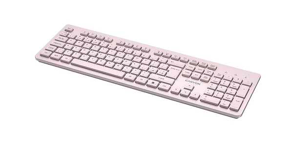 Фото - Клавіатура бездротова Canyon HKB-W01 Wireless Silent EN/UA Beige (CNS-HKBW01BG)