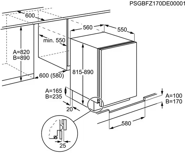 Фото - Холодильник встраиваемый Electrolux LXB2AE82S