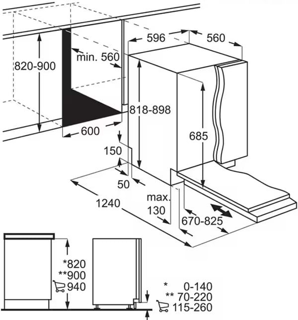 Фото - Посудомоечная машина отдельностоящая AEG FSE94848P