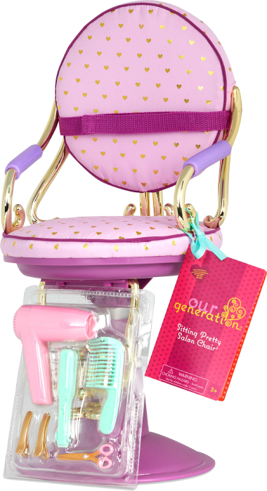Фото - Меблі і будиночки для ляльки Our Generation Крісло для салону (BD35107Z)