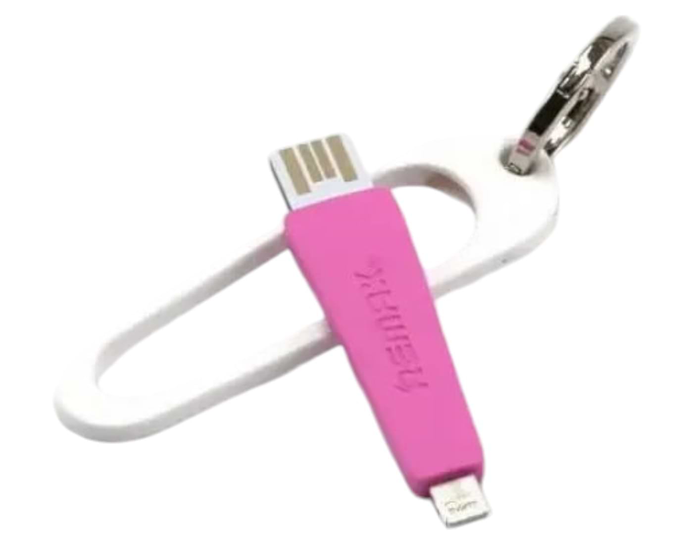 Кабель синхронізації даних Remax RC-024i Portable USB - Lightning 0.07 м Pink (2000700004658) - Фото 1