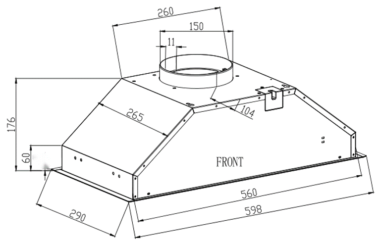 Фото - Витяжка вбудована Interline SMART S IX A/60/T