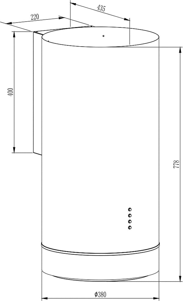 Фото - Витяжка декоративна Interline TUBE S BL A/60/T