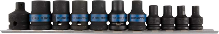 Набір торцевих голівок KING TONY 1/2" 11 шт. (7411PP)
