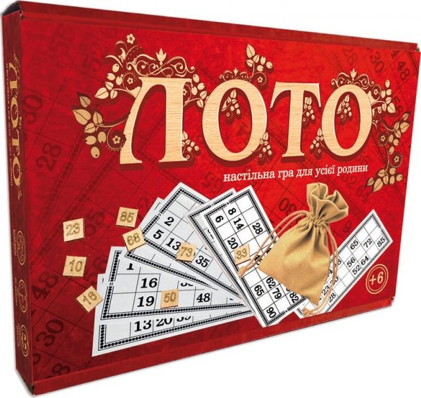 Фото - Настільна гра (5-7 років) Strateg лото з дерев'яними фішками, укр (30656)