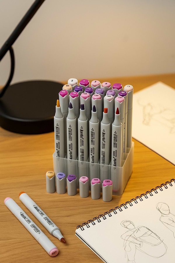 Фото - Набір маркерів Arrtx Oros ASM-03PL 24 кольори, фіолетові відтінки (LC302505)