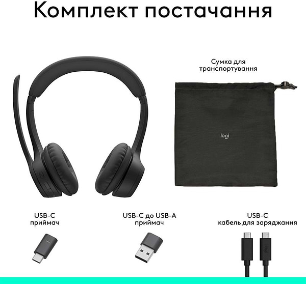 Фото - Гарнитура беспроводная Logitech Zone 305 for Business Wireless/Bluetooth UC Black (981-001453)