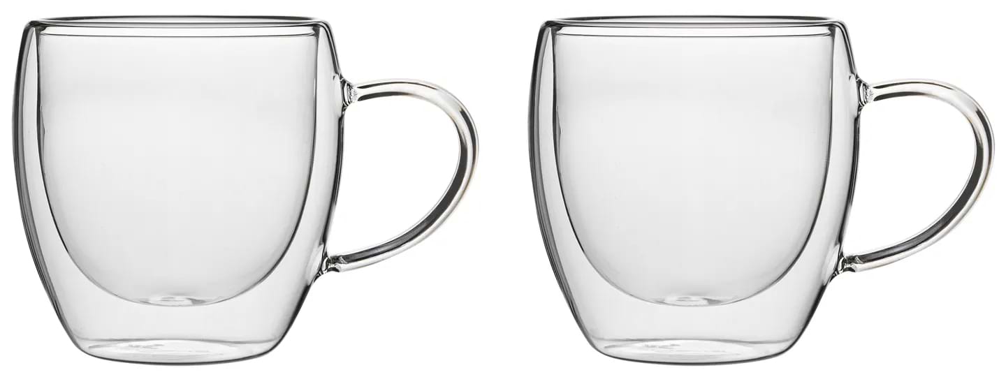 Уценка - Набор чашек с двойными стенками Ardesto 250 мл 2 шт. (AR2625DWP)