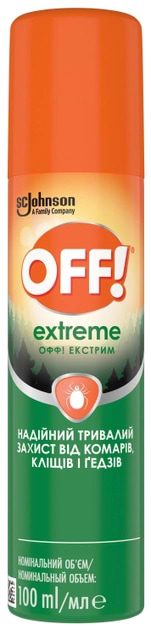 Аерозоль від комах OFF Екстрім 100мл - Фото 1