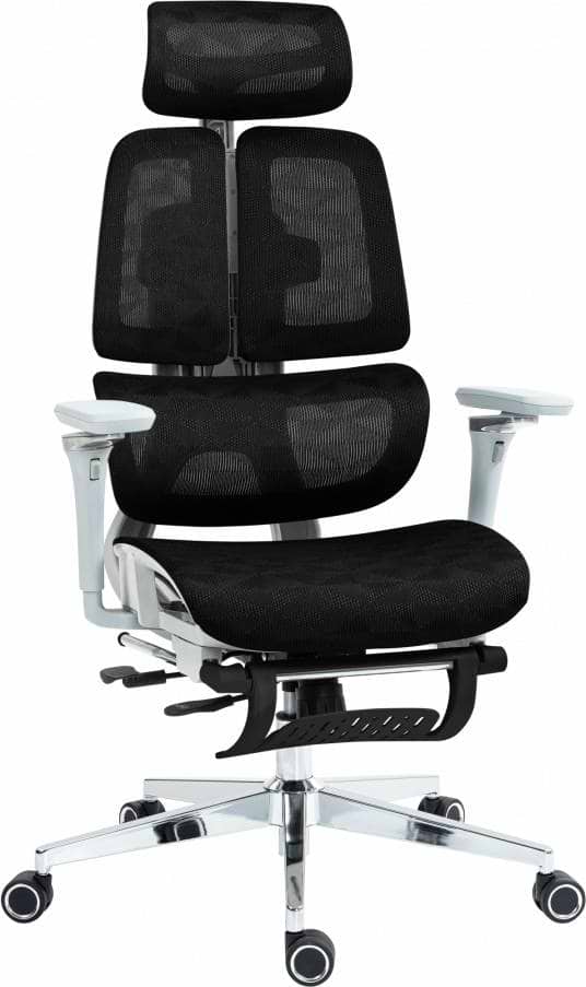 Крісло офісне GT Racer B-2450 White/Black - Фото 1