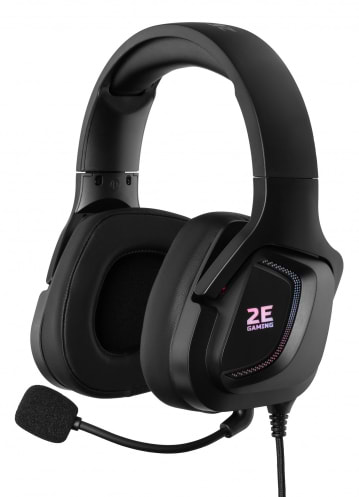 Гарнитура проводная игровая 2E HG340 RGB USB 7.1 Black (2E-HG340BK-7.1) - Фото 1