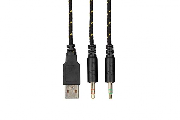 Фото - Гарнітура дротова ігрова 2E HG340 RGB 3.5mm Yellow (2E-HG340YW)