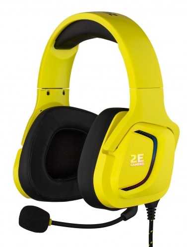 Гарнитура проводная игровая 2E HG340 RGB USB 7.1 Yellow (2E-HG340YW-7.1) - Фото 1