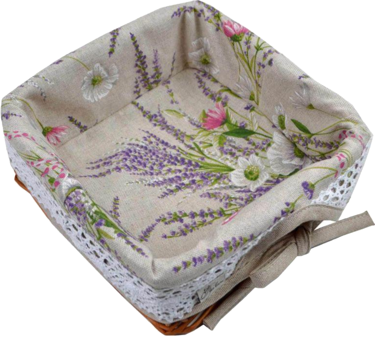 Хлібниця Прованс декоративна "Grosso" з мереживом 22х22 (017557) - Фото 1