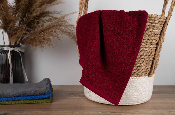 Фото - Рушник для рук GM Textile махровий бордовий 30x50