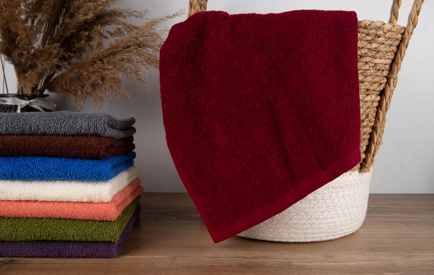 Фото - Рушник для рук GM Textile махровий бордовий 40x70