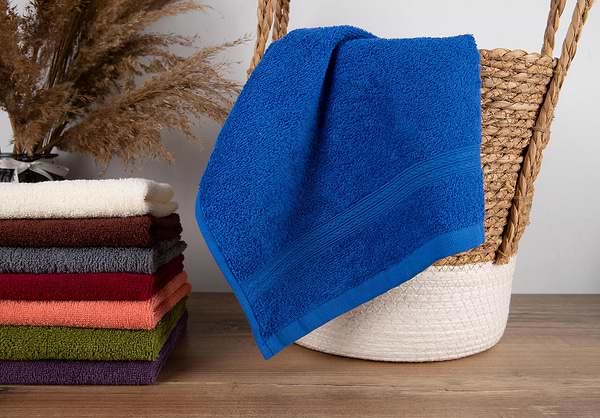 Фото - Рушник для обличчя GM Textile махровий синій 50x90