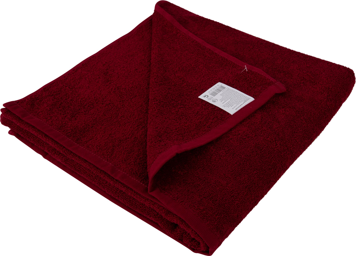 Фото - Рушник банний GM Textile махровий бордовий 70x140