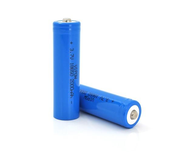 Аккумулятор тип 18650 Vipow 18650 Li-Ion ICR18650 TipTop, 2000mAh, 3.7V, Blue (ICR18650-2000mAhTT)