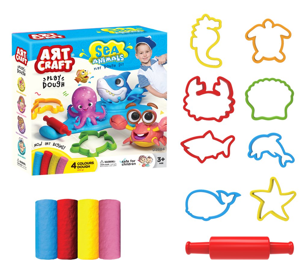 Ліплення з тіста dede Морські тваринки Art Craft 200 г (03684)