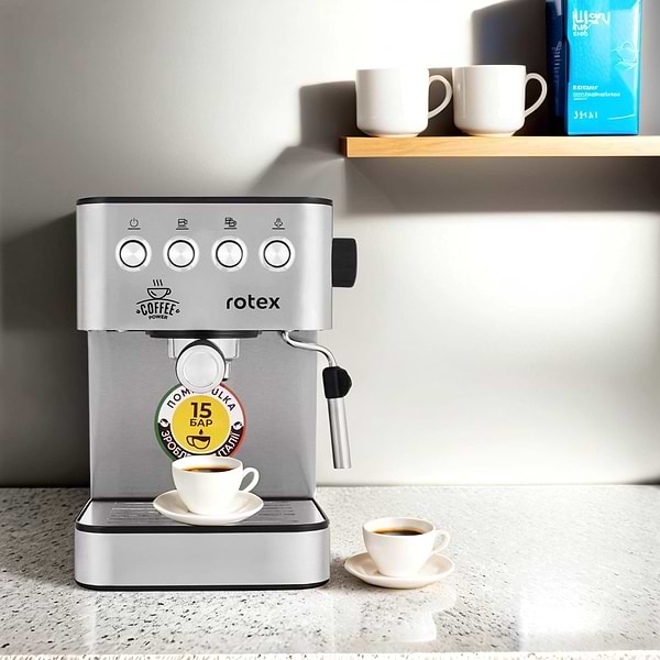 Фото - Кавоварка рожкова Rotex RCM850-S Power Espresso