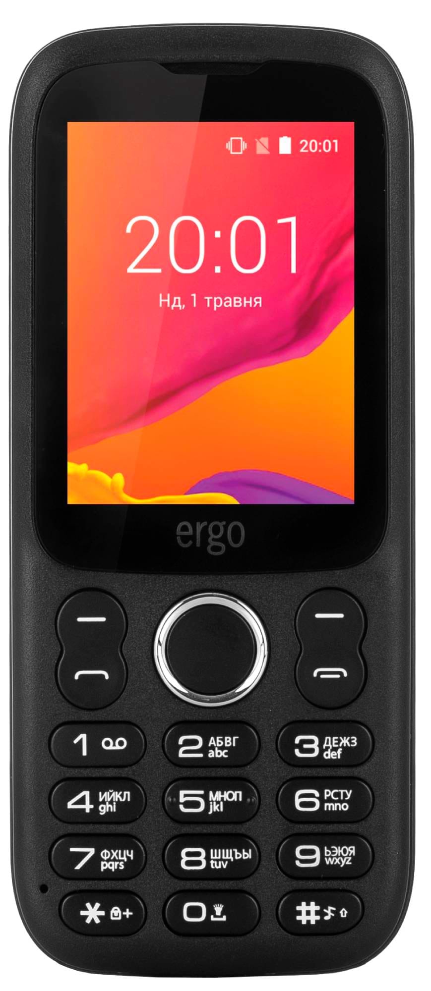 Мобильный телефон Ergo F241 Dual Sim Black - Фото 1