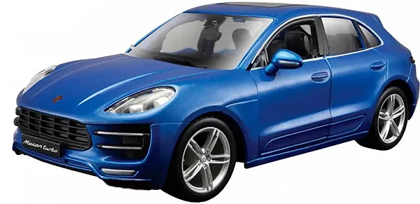 Фото - Коллекционная машинка 1:24 Bburago Porsche Macan (черный, синий 1:24) (18-21077) в асс.