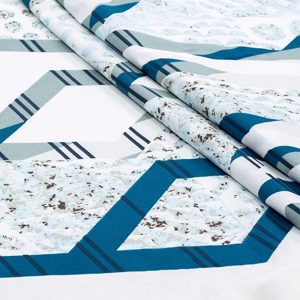 Фото - Простирадло двоспальне Home Line ранфорс 215х240 геометрія (188341)