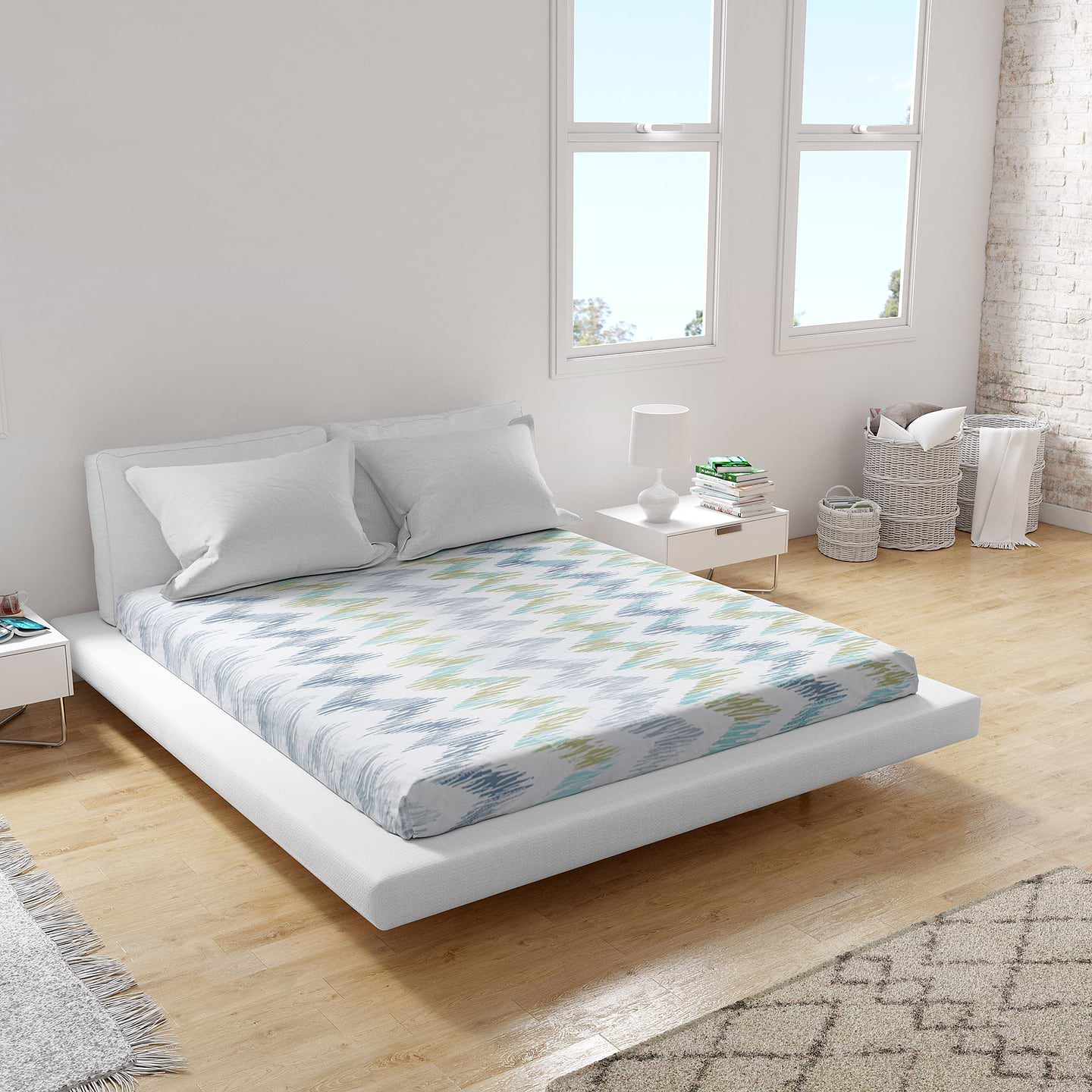 Простынь двуспальная Home Line ранфорс 215х240 эликсир (188345) - Фото 1