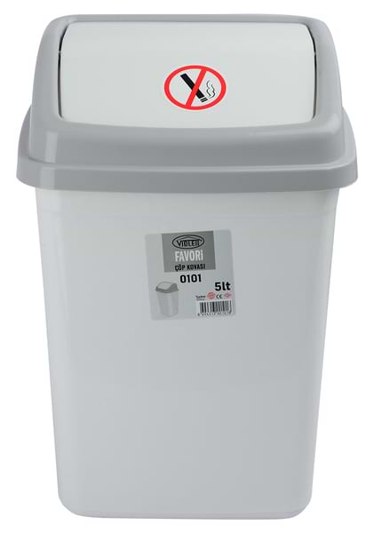 Кошик для сміття VIOLET HOUSE 0101 WHITE с/кр.5 л