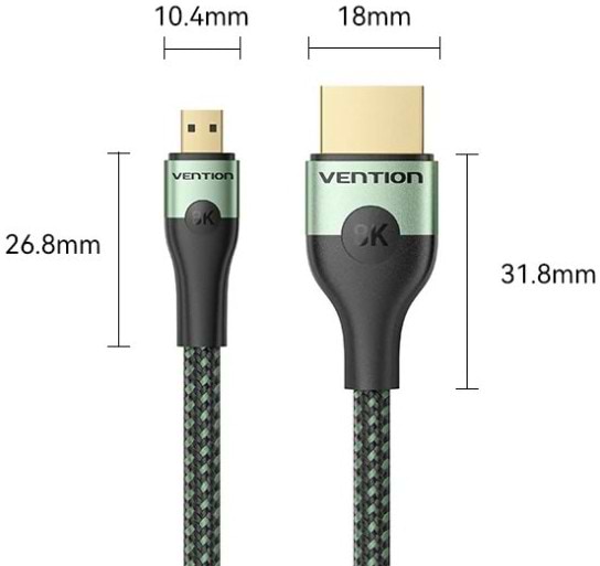 Фото - Кабель HDMI Vention HDMI M - Micro HDMI M, 1.0m V2.0 (AGKGF)